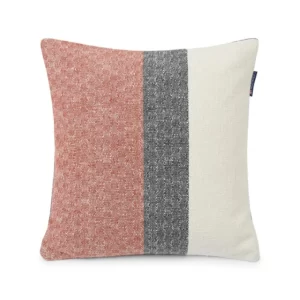 Striped Cotton Pillow Cover, Copper/Gray