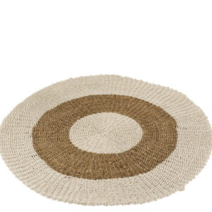 J-Line Jolipa Teppich rund, Seegras Weiss/Natur Ø 120cm