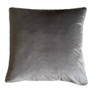 Pillow Cover Big Flauschi dark grey - offwhite Bordüre - 60x60