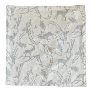 Napkin Alpenchic Steinbock - Taupe-Grau - 45x45 cm