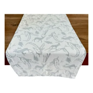 Runner Jacquard Alpenchic Steinbock - Taupe-Grau - 45x150 cm
