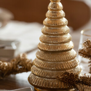 Christmas Baum-Duftkerze aus Glas, Gold L