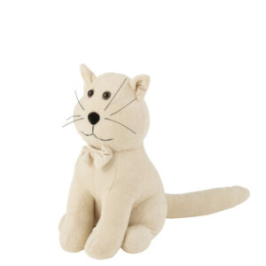 Türstopper Katze Schleife Boucle Ecru by Jolipa