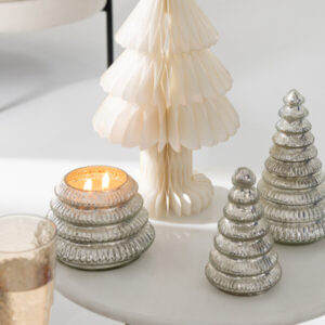 J-Line by Jolipa Christmas Baum-Duftkerze aus Glas, Silber L