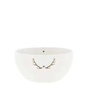 BASTION Bowl White/Deer 14.5 x 7 cm