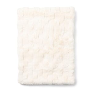 Romolo Faux Fur Decke, White 180x130 by Riviera Maison