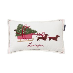 Dog Sleigh Organic Cotton Velvet Pillow 50x30