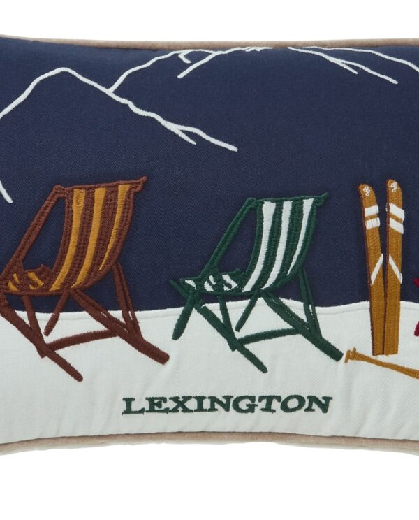 Ski Resort Organic Cotton Twill Pillow 50x30 – Bild 4
