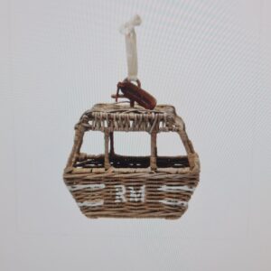 Rustic Rattan Ski Lift Ornament by Rivièra Maison
