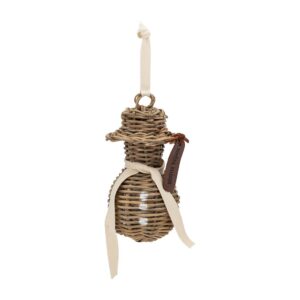 Rustic Rattan Snowman Ornament by Rivièra Maison