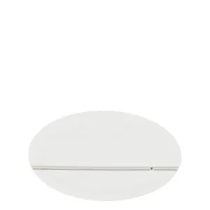 BASTION Oval Espresso Plate "two stripes" beige 17x10.5