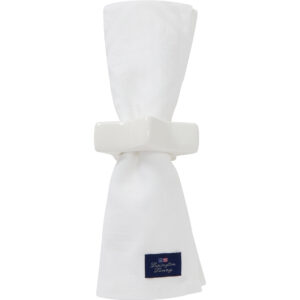 White Jacquard Cotton Napkin by Lexington