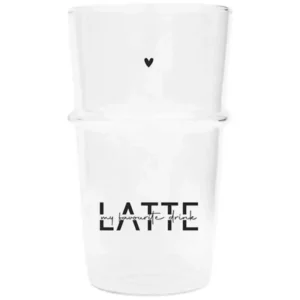 BASTION Tumbler Latte Glass "my favorite drink"