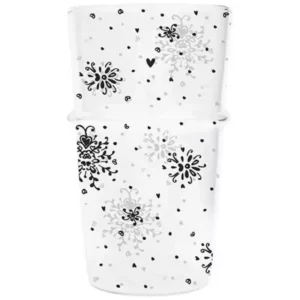 BASTION Tumbler Latte Glass "Barock Blumenmuster"