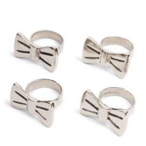 Classic Bow Napkin Ring Set of 4 by Rivièra Maison