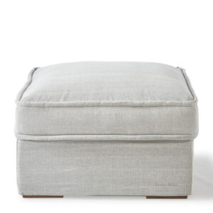 Metropolis Footstool, Antique White 80x80x44 cm
