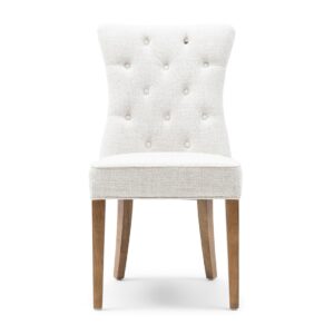 Balmoral Dining Chair, Antique White Tweed