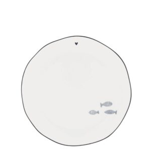 BASTION Dessert Plate Iris Blue Fishes Ø19 cm