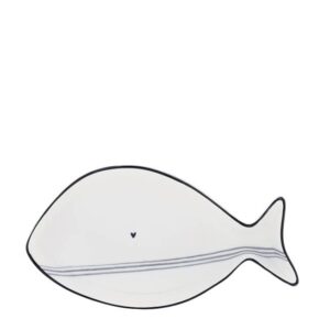 BASTION Fish Plate White/Blue Small Stripes