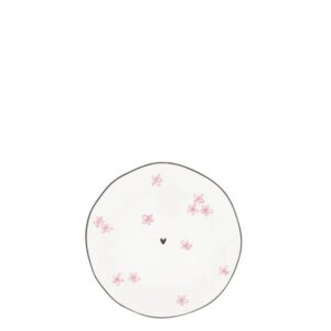 BASTION Side Plate White/Rose Little Flowers Ø13cm