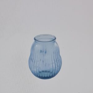 Windlicht Gestreift Glas Hellblau 19x19x23 by J-Line