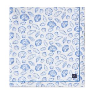 Shell Printed Organic Cotton Tablecloth Ø180