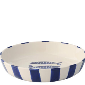 Tiefer Teller Fisch Keramik Dunkelblau 25x25x6 by J-line