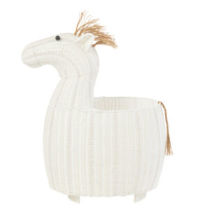 Korb Pferd Kunststoff Weiß 45x32x79 by J-Line