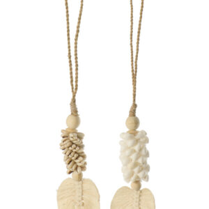 Aufhänger Muschel Muschel Ekru/Naturell 39cm by J-Line