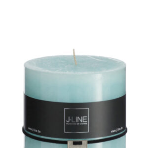 Zylinderkerze L Aqua Ø10x10cm by J-Line