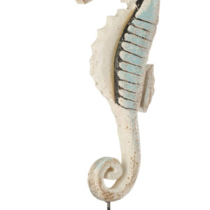 Seepferdchen Auf Fuß Paulownienholz Naturell/Hellblau L, 6x11x33 by J-Line