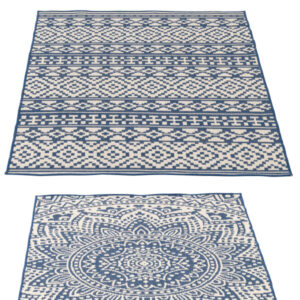 Teppich Outdoor Mosaik Dunkelblau/Weiß 120x170 cm by J-Line, div. Motive