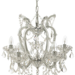 Deckenleuchte Kronleuchter Antik Glas Transparent 53x53x57 by J-Line