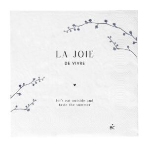 BASTION  Napkin White/Blue LA JOIE 16,5x16,5cm