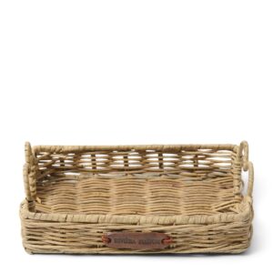 Rustic Rattan Happy Heart Mini Tray 20x13x6.5 by Rivièra Maison