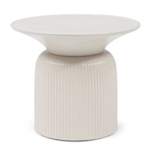 Cascais End Table Pure White 60x60x51 by Rivièra Maison