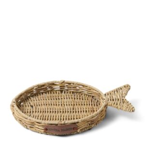 Rustic Rattan Fish Mini Tray 22x15x3 by Rivièra Maison