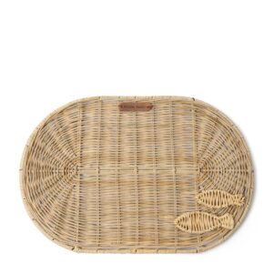 Rustic Rattan Fish Placemat 40x28.5 by Rivièra Maison