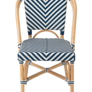 Stuhl Geo Rattan Blau/Weiß by Jolipa
