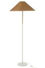 Stehlampe Metall/Rattan Weiß/Naturell 154x61 by J-Line