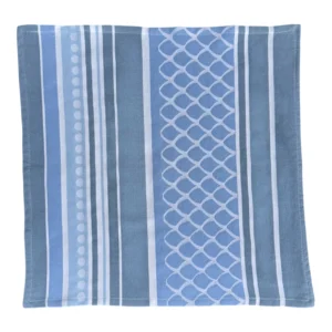 Serviette Streifen - blau-hellblau - 45x45 cm