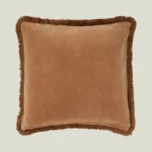 Lexington Pillow Cover mit Fringe, fudge 50x50