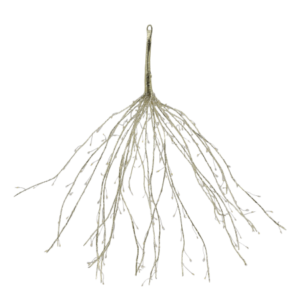 Mistelzweig Lichterkette mit 24 Zweigen silber 80cm