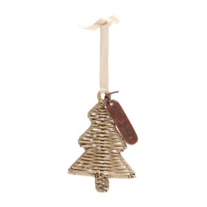 Rustic Rattan Christmas Tree Ornament by Rivièra Maison