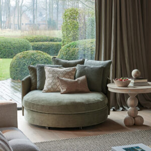 Carmin Daybed Velvet - Stoff "Sage Green" - 140 Rund inkl. 3 Kissen (direkt ab Store Thalwil)