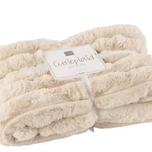 Plaid Breit Corduroy Beige 180x130 by J-Line