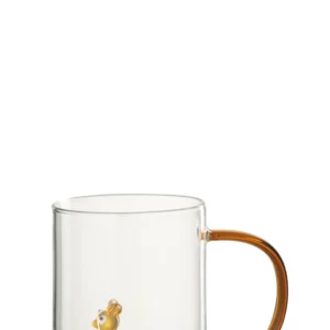 Glas Rentier Glas Transparent/Mehrfarbig by J-Line